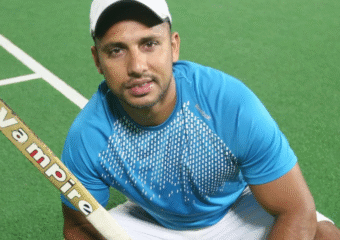 Indigenous baseball hockey athlete