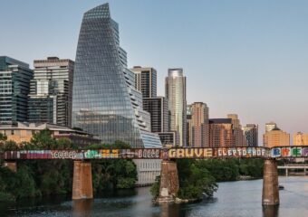 Austin downtown skyline tech buildings