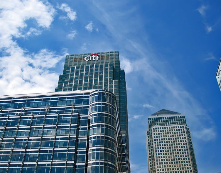 Citigroup building in Canary Wharf London