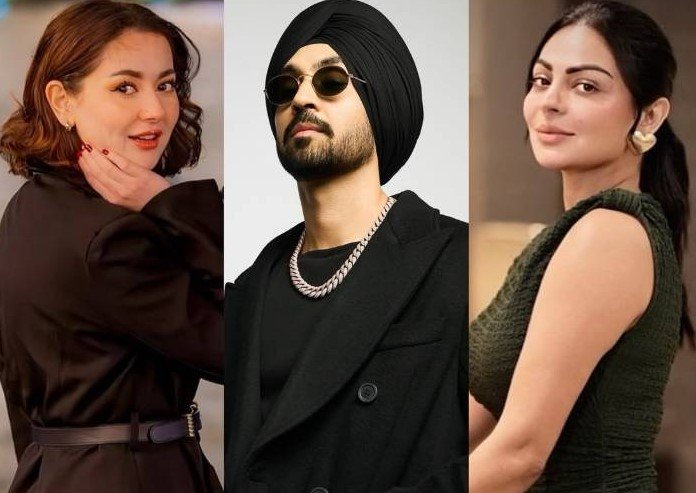 Diljit Dosanjh and Hania Aamir movie still