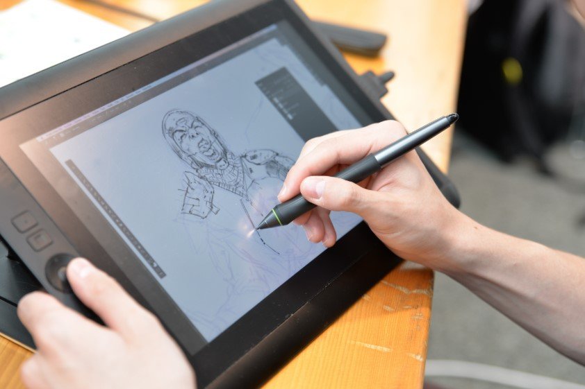 HP Chromebook with Wacom One drawing tablet