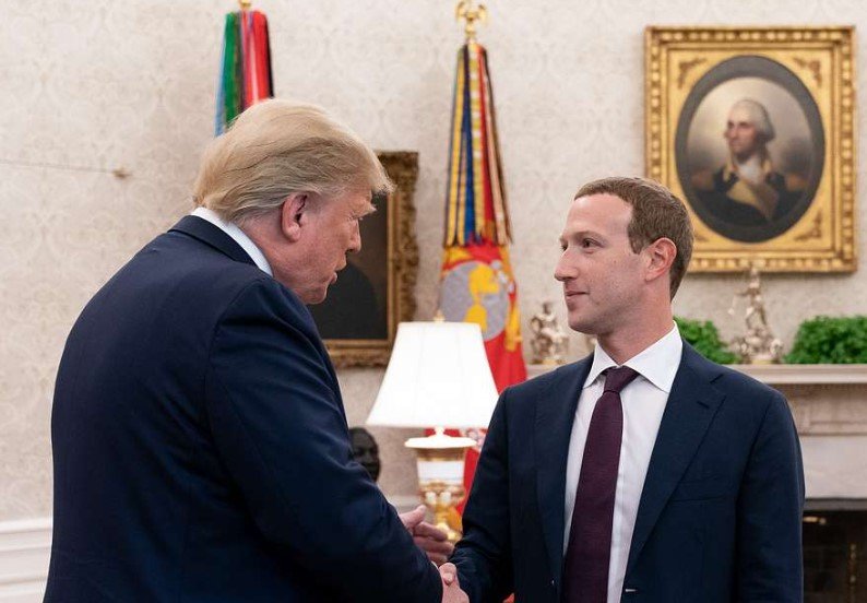 Mark Zuckerberg and Donald Trump