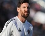 Ross Chastain at soccer match with Lionel Messi at FIFA