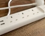 kasa smart plug on wooden table