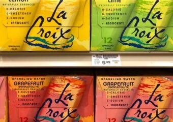 lacroix sparkling water shelf display