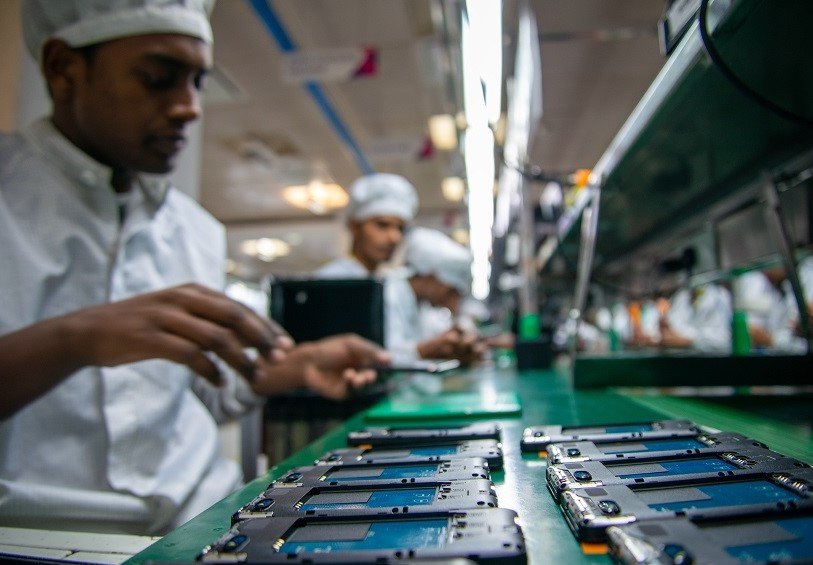smartphones in Dixon Technologies factory India