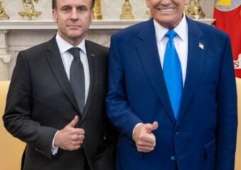 Macron and Donald Trump