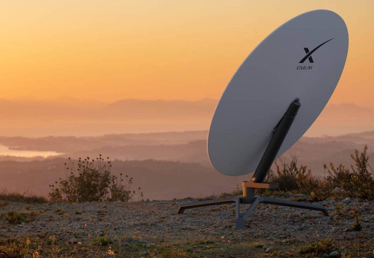 starlink satellite dish rural community internet