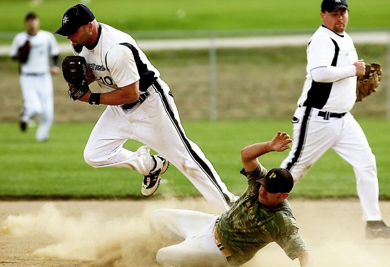 baseball game action