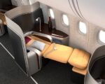 business class airplane cabin