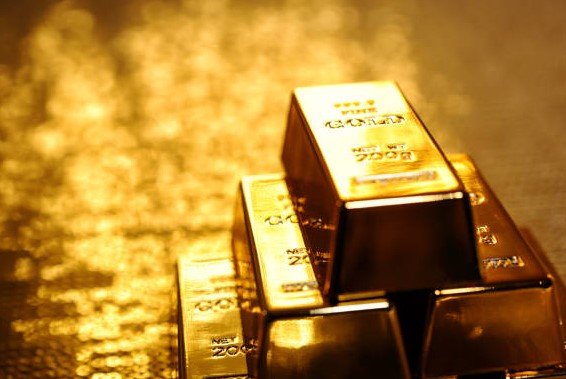 gold bars and stock