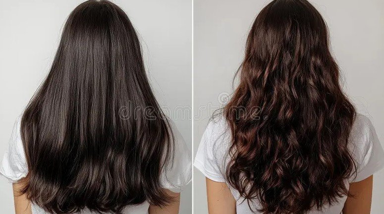 wavy hair transformation