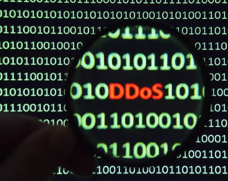 DDoS attack illustration