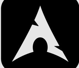 arch linux logo with linux