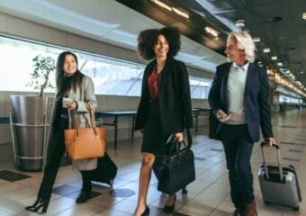 business traveler airport