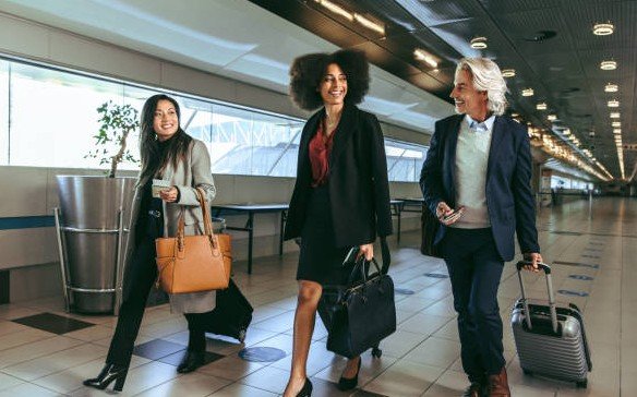 business traveler airport