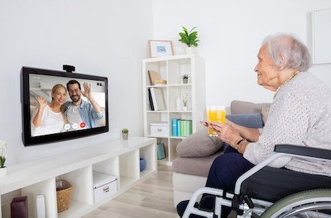 elderly patient video call
