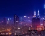 kuala lumpur skyline at night
