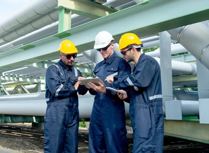 oil rig with digital tech