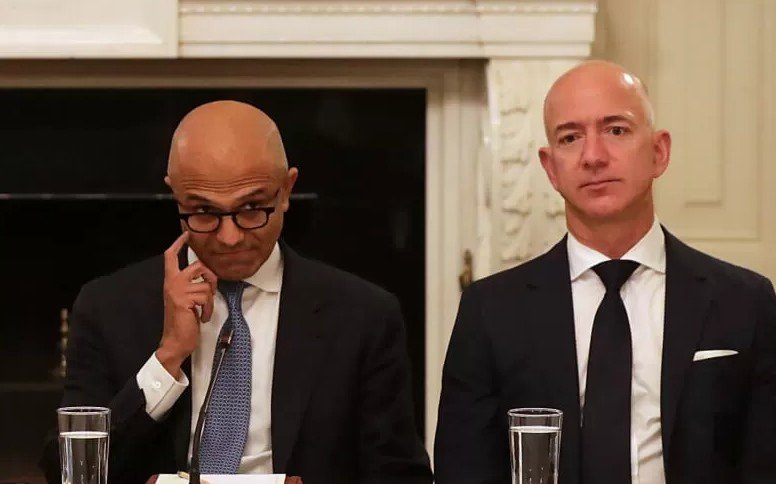 Satya Nadella Jeff Bezos India AI