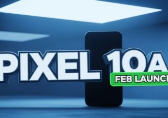 Google Pixel 10a smartphone concept design render obsidian color