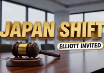 keidanren building tokyo business district flag