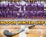 Western Mustangs field hockey indoor gym practice