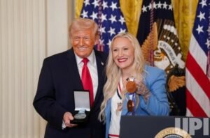 Trump Chokes Up As Olympic Champion Gifts Him Rare Honor
