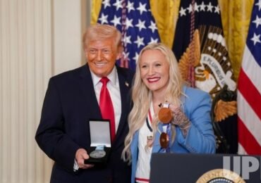 Trump Chokes Up As Olympic Champion Gifts Him Rare Honor