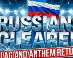 russian swimmers flag anthem world aquatics return
