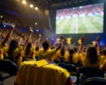 Colombian banks World Cup 2026 sponsorship event at Movistar Arena Bogotá.