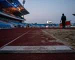 Jaydon Hibbert sandpit safety complaints after athlete stretchered at JAAA Puma Series Kingston.