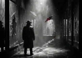 Spider-Noir finale hall of mirrors tribute to Orson Welles The Lady from Shanghai.