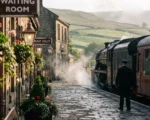 The Railway Children filming location at Oakworth Station on the Keighley and Worth Valley heritage line.