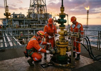 BP multilateral well drilling on the ACG offshore platform