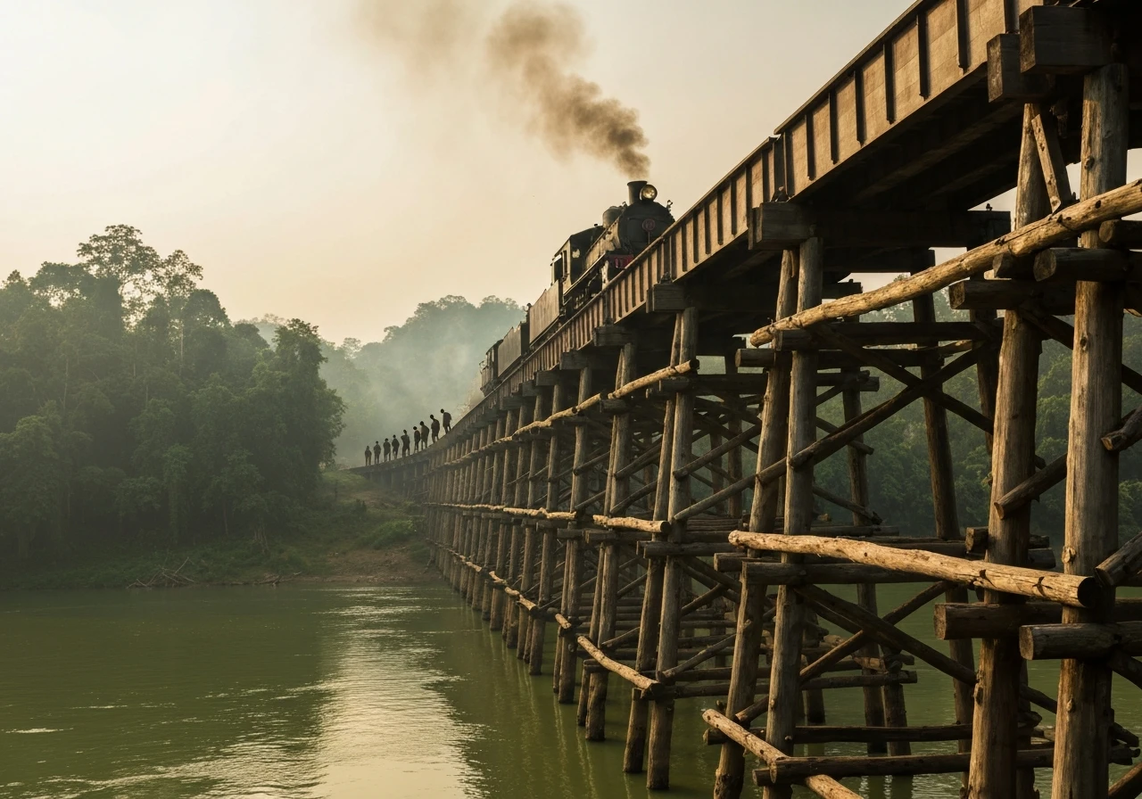 Bridge on the River Kwai 1957 masterpiece and the real Death Railway history.