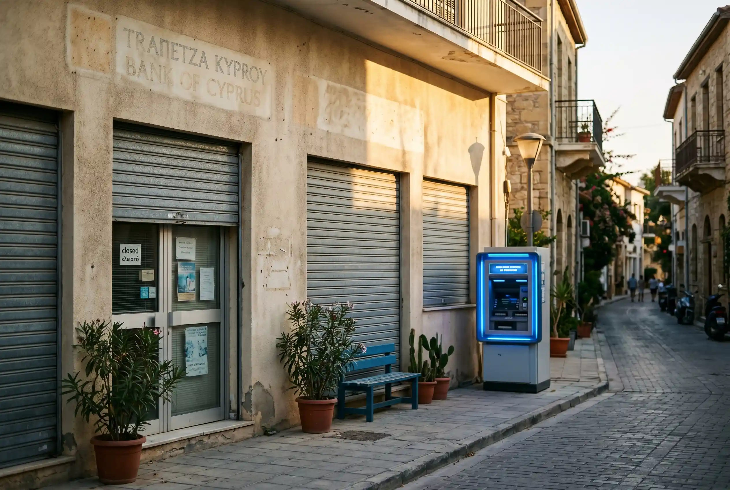 Cyprus bank branch closures and job cuts
