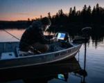 forward facing sonar screen on a Minnesota fishing boat