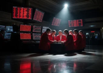 global tech sell-off on the New York Stock Exchange floor