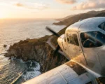 Google Earth web flight simulator over a coastline