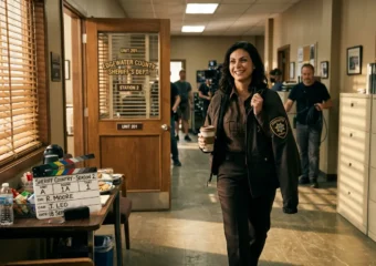Morena Baccarin on Day 1 of Sheriff Country Season 2