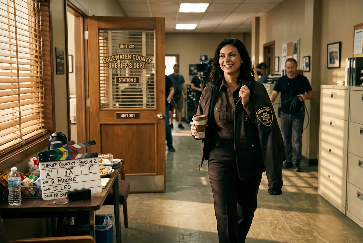 Morena Baccarin on Day 1 of Sheriff Country Season 2