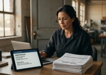 small business owner choosing between CRM and ERP software