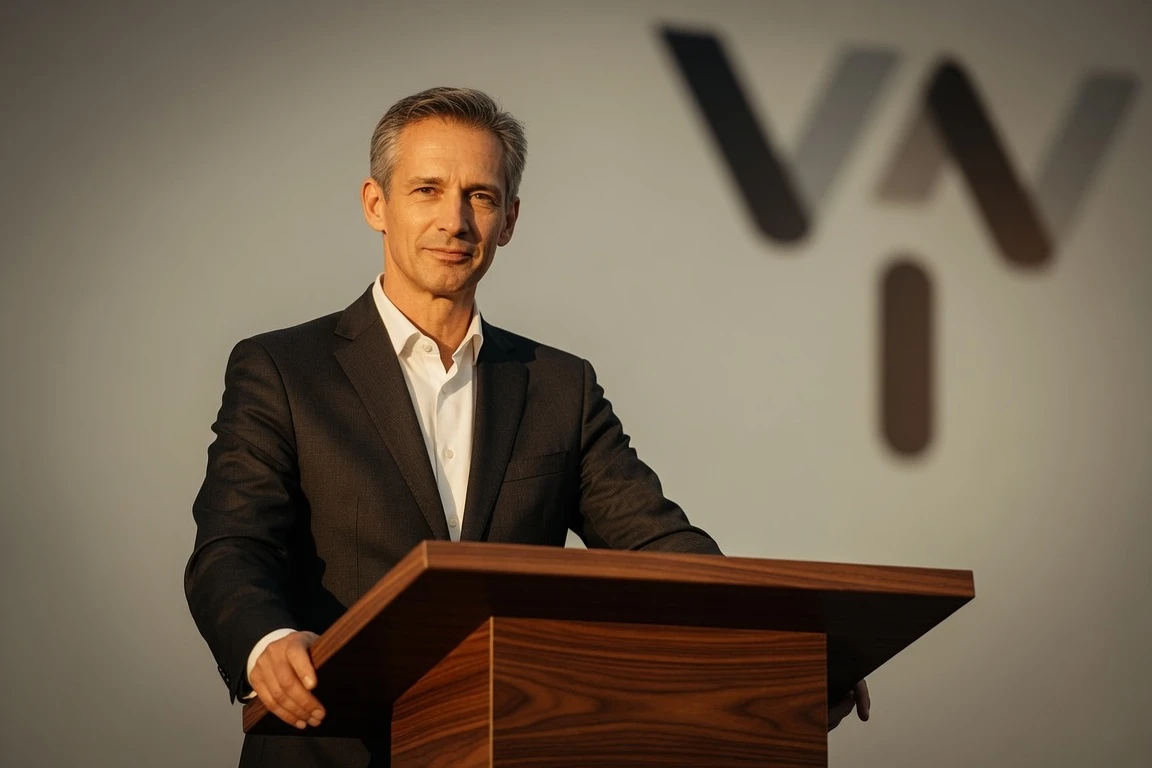 Vontobel co-CEO Georg Schubiger at Swiss wealth banks lectern