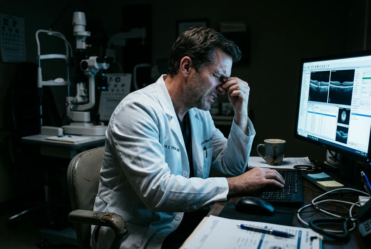 dry eye disease from screen time in eye care professionals