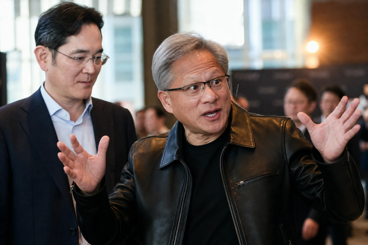 Jensen Huang Samsung Lee Jae-yong tech summit investment deals San Francisco