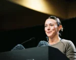 Keely Hodgkinson speaks at the Pre Classic press conference