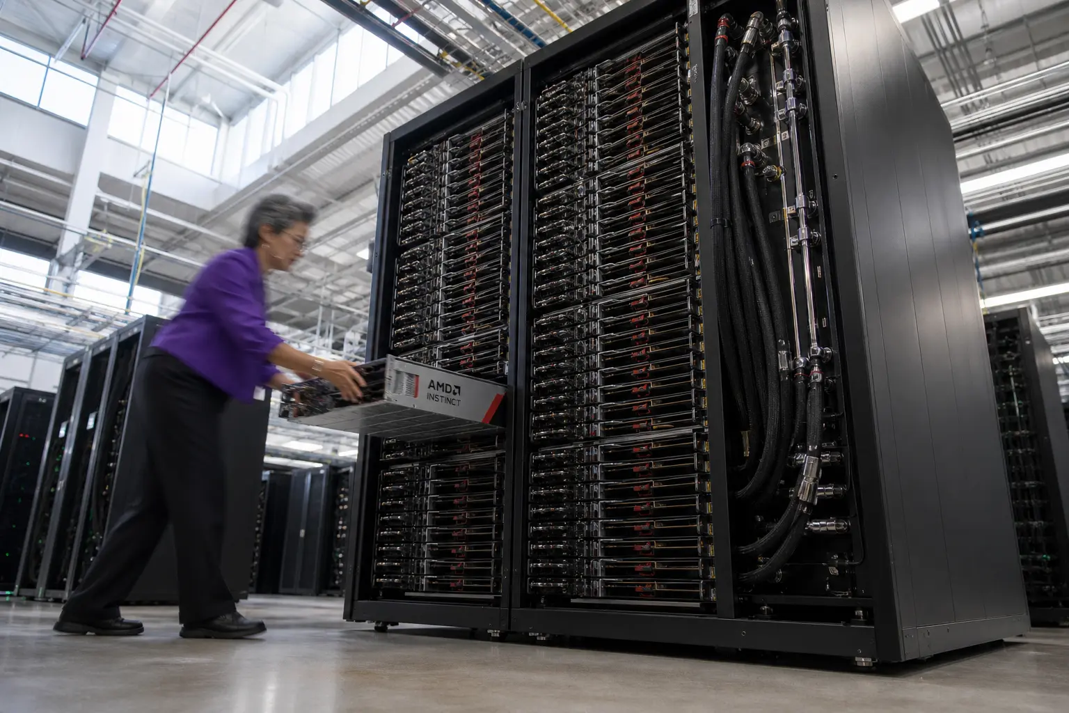 Microsoft Azure AMD Helios AI server rack deployment