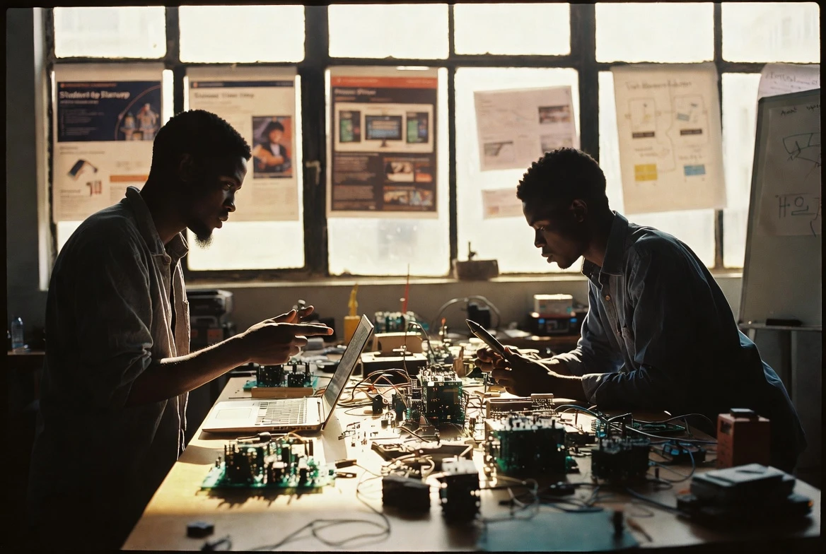 Nigeria tech hubs next to the Stanford town and gown model