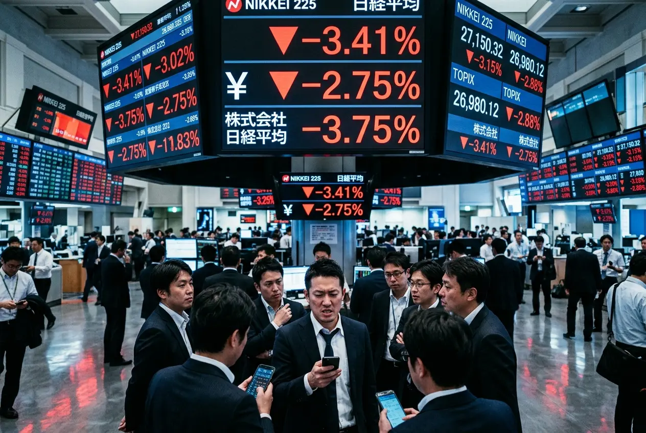 Nikkei 225 falls tracking Nasdaq tech selloff